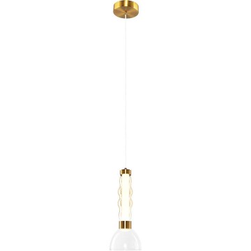 LED Lustr na lanku LUCCO LED/13W/230V pr. 15 cm zlatá