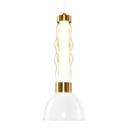 LED Lustr na lanku LUCCO LED/13W/230V pr. 15 cm zlatá