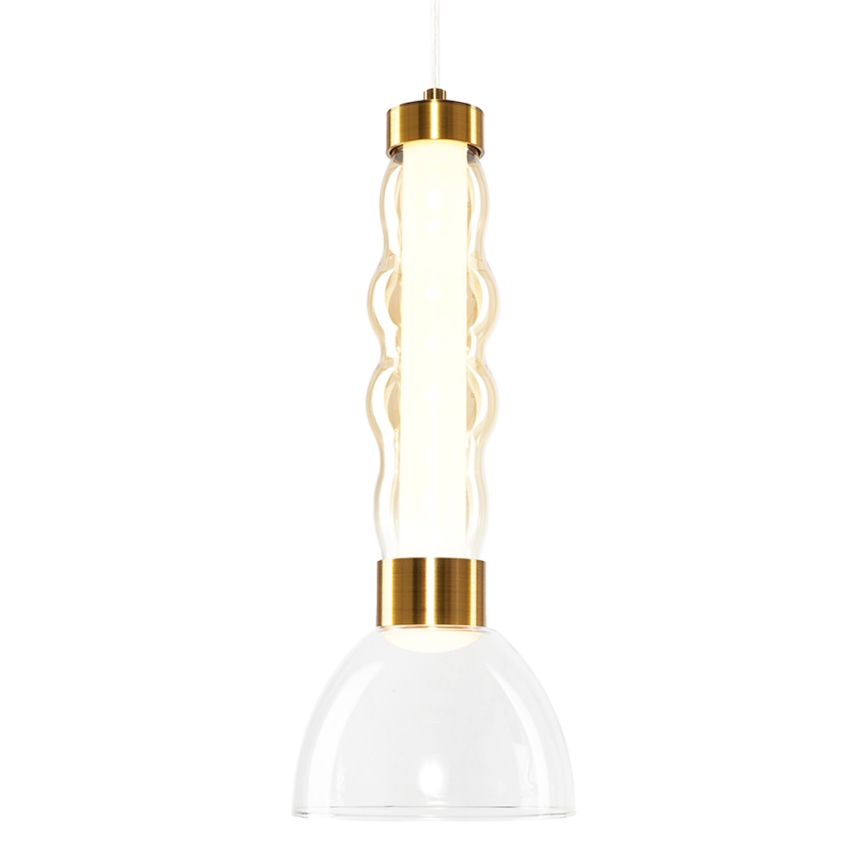 LED Lustr na lanku LUCCO LED/13W/230V pr. 15 cm zlatá