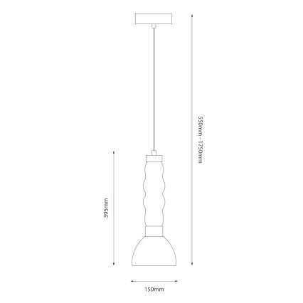 LED Lustr na lanku LUCCO LED/13W/230V pr. 15 cm zlatá