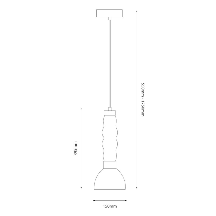 LED Lustr na lanku LUCCO LED/13W/230V pr. 15 cm zlatá