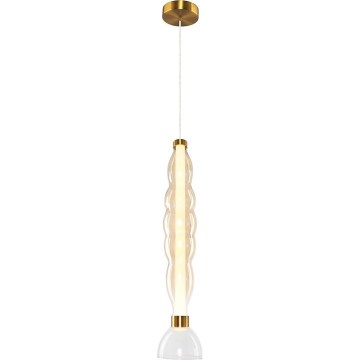LED Lustr na lanku LUCCO LED/18W/230V pr. 15 cm zlatá