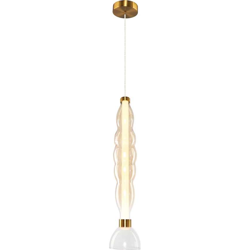 LED Lustr na lanku LUCCO LED/18W/230V pr. 15 cm zlatá