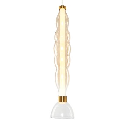 LED Lustr na lanku LUCCO LED/18W/230V pr. 15 cm zlatá