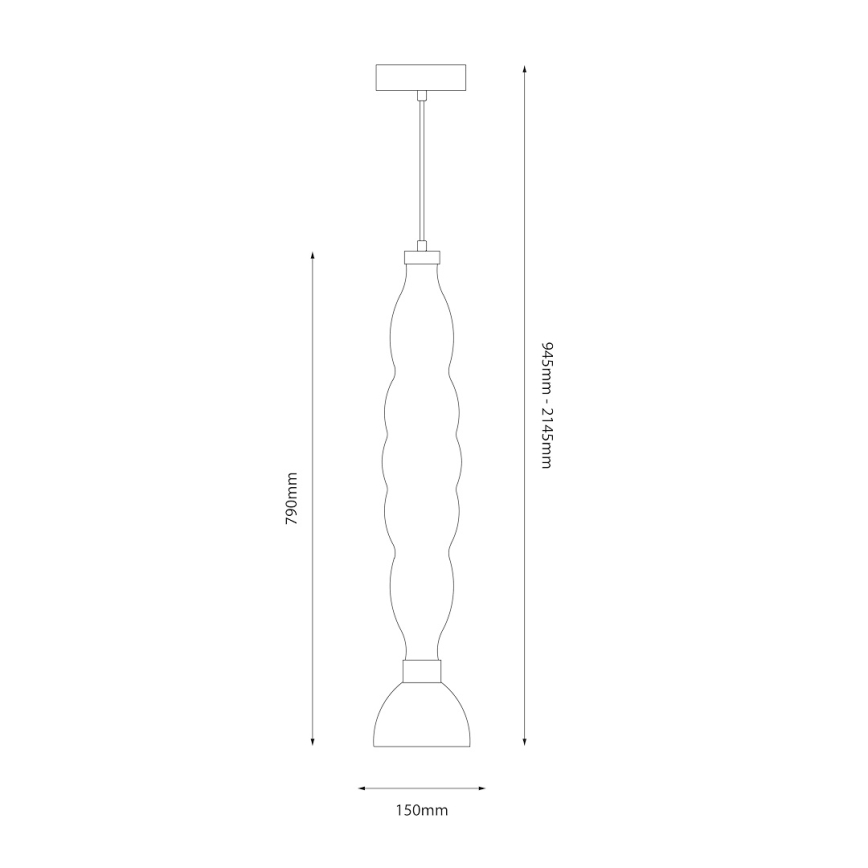 LED Lustr na lanku LUCCO LED/18W/230V pr. 15 cm zlatá