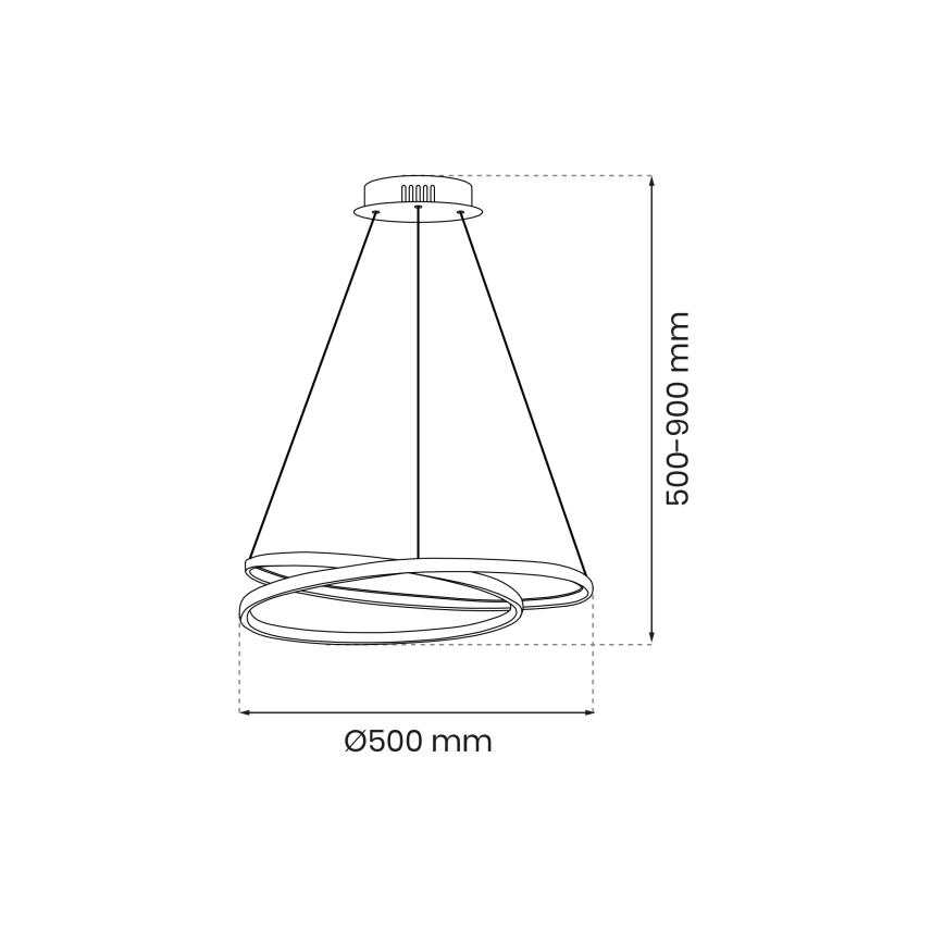 LED Lustr na lanku LUCERO LED/48W/230V zlatá