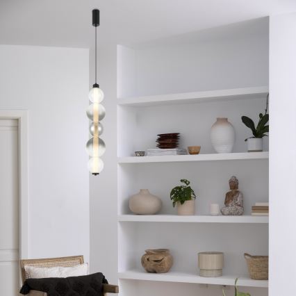 LED Lustr na lanku LUMMI LED/19W/230V černá/kouřová