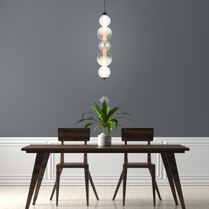 LED Lustr na lanku LUMMI LED/19W/230V černá/kouřová