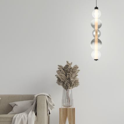 LED Lustr na lanku LUMMI LED/19W/230V černá/kouřová