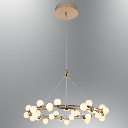 LED Lustr na lanku MARS LED/50W/230V 3000K zlatá