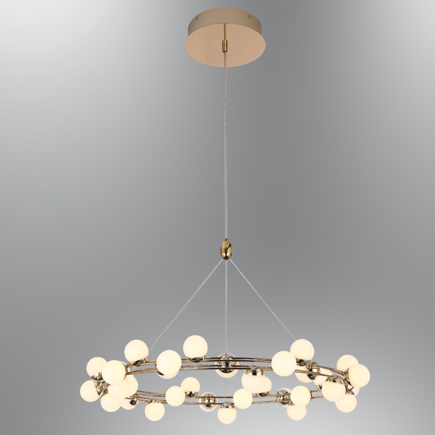 LED Lustr na lanku MARS LED/50W/230V 3000K zlatá