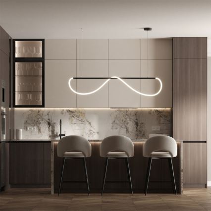 LED Lustr na lanku MELECA LED/36W/230V 3000/4000/6000K 160 cm černá