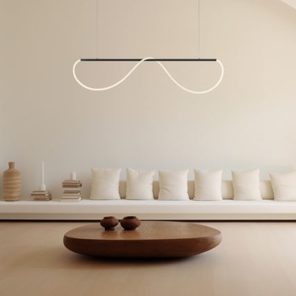 LED Lustr na lanku MELECA LED/36W/230V 3000/4000/6000K 160 cm černá