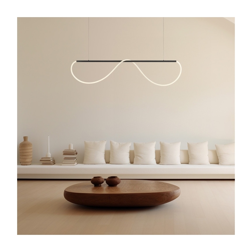 LED Lustr na lanku MELECA LED/36W/230V 3000/4000/6000K 160 cm černá