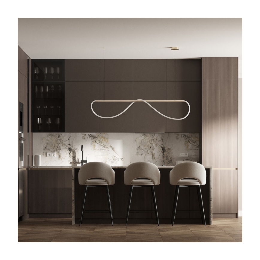 LED Lustr na lanku MELECA LED/36W/230V 3000/4000/6000K 160 cm zlatá