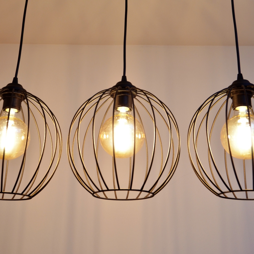 LED Lustr na lanku MERCURE 3xE27/15W/230V