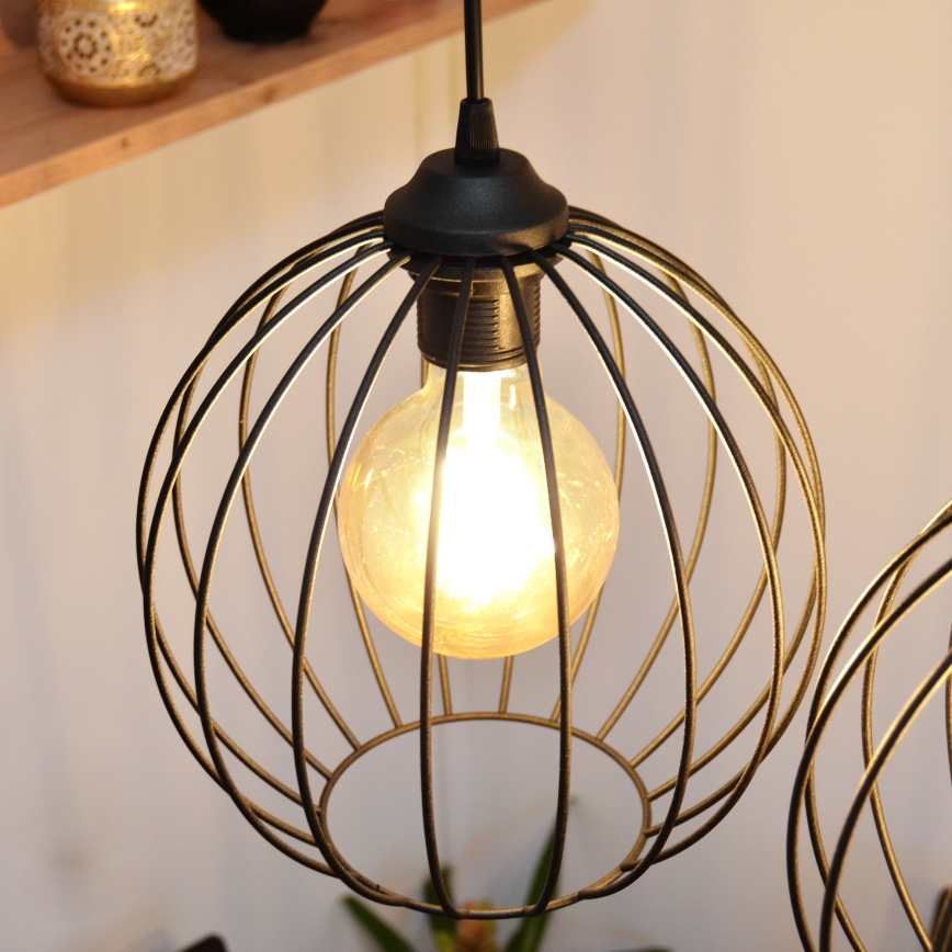 LED Lustr na lanku MERCURE 3xE27/15W/230V
