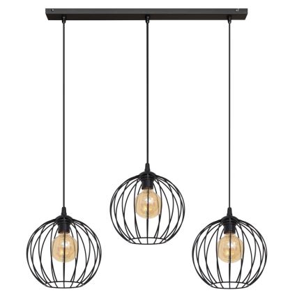 LED Lustr na lanku MERCURE 3xE27/15W/230V