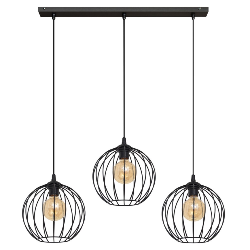 LED Lustr na lanku MERCURE 3xE27/15W/230V
