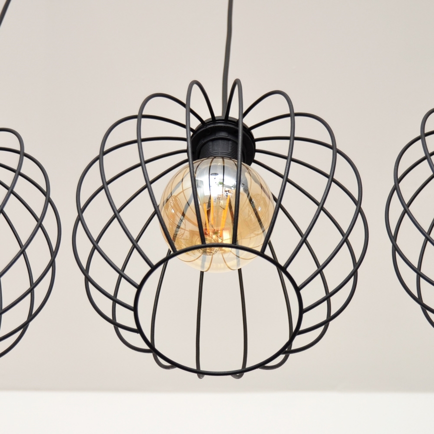 LED Lustr na lanku MERCURE 3xE27/15W/230V