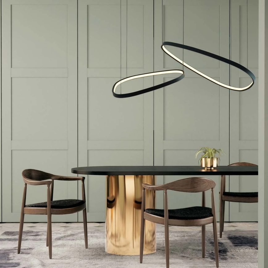 LED Lustr na lanku MICHELLE LED/48W/230V 4000K černá