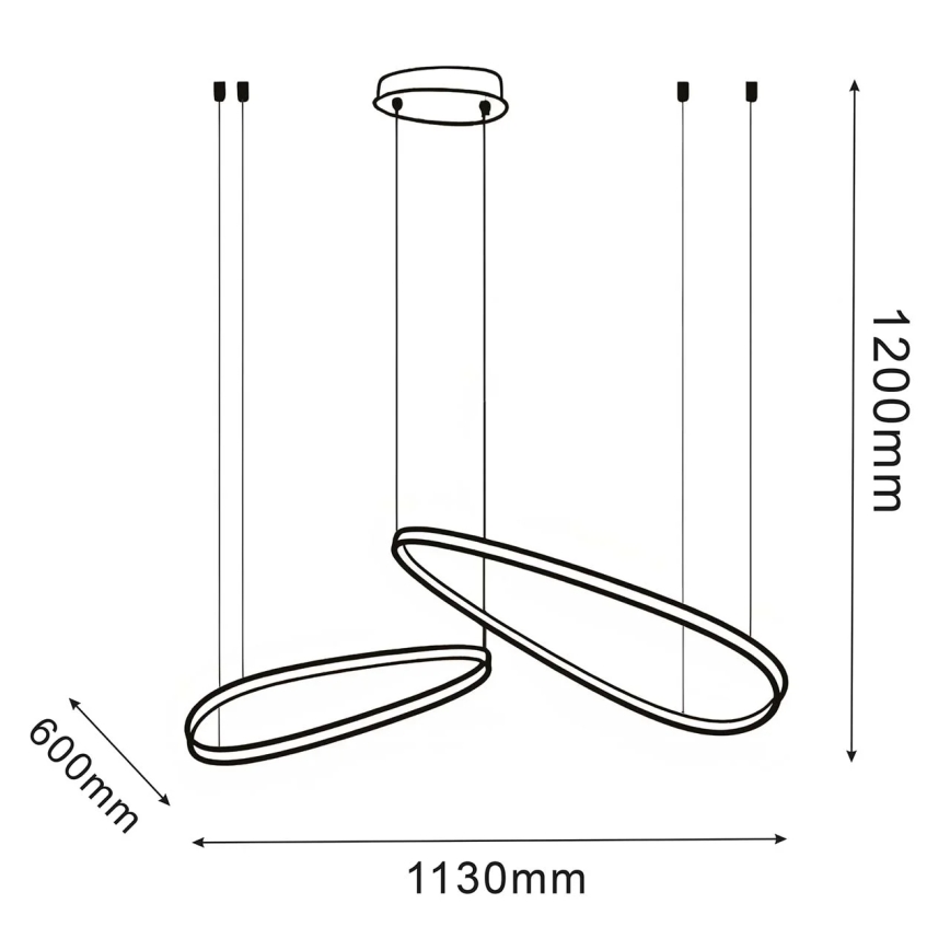 LED Lustr na lanku MICHELLE LED/48W/230V 4000K černá
