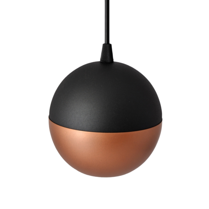 LED Lustr na lanku MIDWAY 3xGU10/4,8W/230V černá/měděná