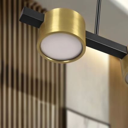 LED Lustr na lanku MIRELLA 4xGX53/6W/230V zlatá/černá