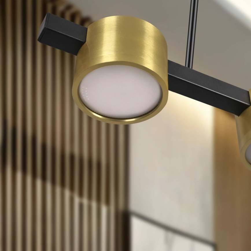 LED Lustr na lanku MIRELLA 4xGX53/6W/230V zlatá/černá