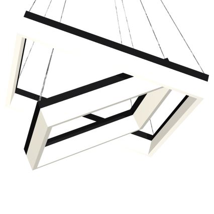 LED Lustr na lanku NERO 2xLED/80W/230V