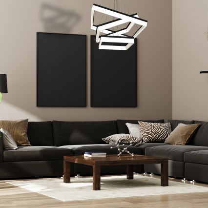LED Lustr na lanku NERO 3xLED/140W/230V