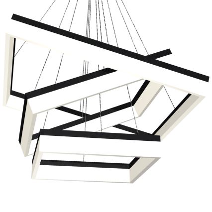 LED Lustr na lanku NERO 3xLED/140W/230V
