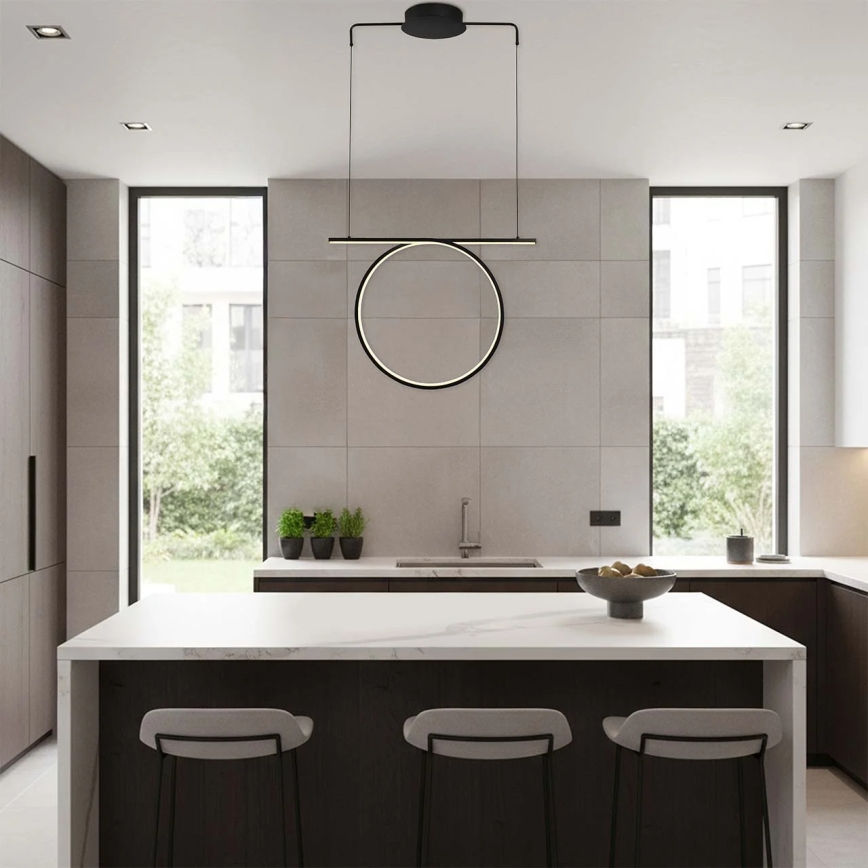 LED Lustr na lanku ODETTA LED/30W/230V 4000K černá