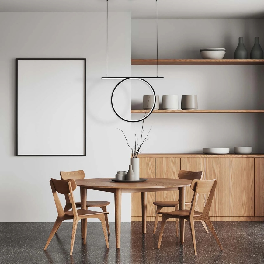 LED Lustr na lanku ODETTA LED/30W/230V 4000K černá