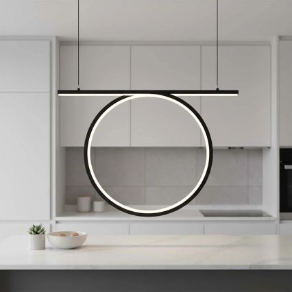 LED Lustr na lanku ODETTA LED/30W/230V 4000K černá