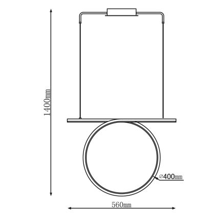 LED Lustr na lanku ODETTA LED/30W/230V 4000K černá