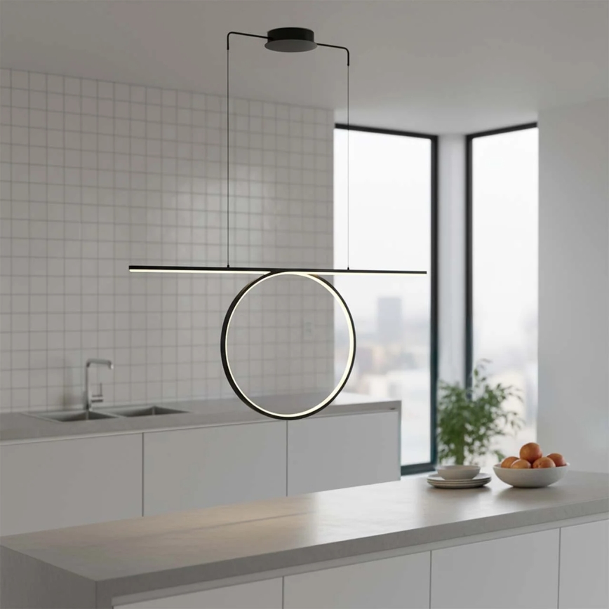 LED Lustr na lanku ODETTA LED/42W/230V 4000K černá