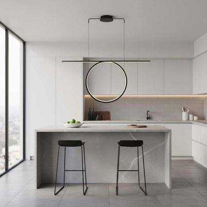 LED Lustr na lanku ODETTA LED/42W/230V 4000K černá