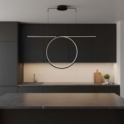 LED Lustr na lanku ODETTA LED/42W/230V 4000K černá