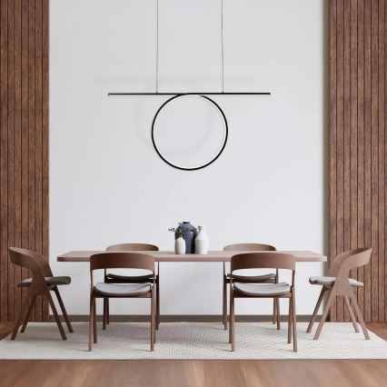 LED Lustr na lanku ODETTA LED/42W/230V 4000K černá