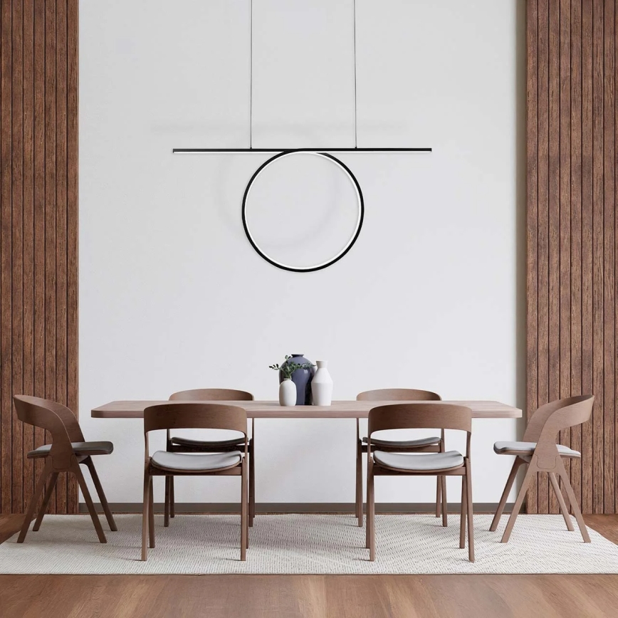 LED Lustr na lanku ODETTA LED/42W/230V 4000K černá