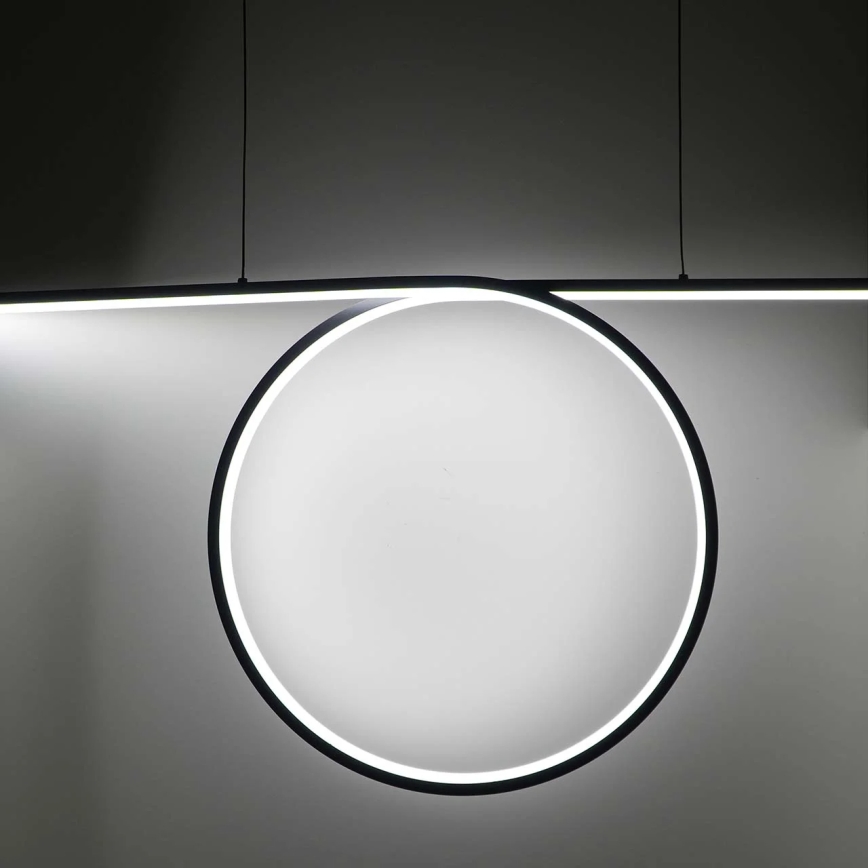 LED Lustr na lanku ODETTA LED/42W/230V 4000K černá