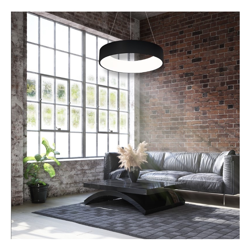 LED Lustr na lanku OHIO BLACK LED/24W/230V