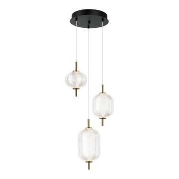 LED Lustr na lanku PELLUCID LED/20W/230V bronzová/černá