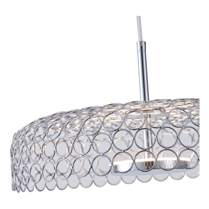 LED Lustr na lanku PERFORATO LED/10W/230V 3000K lesklý chrom pr. 35 cm