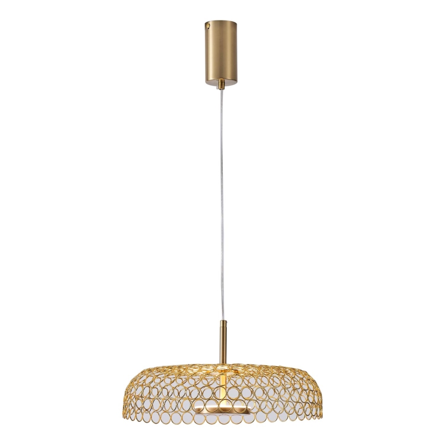 LED Lustr na lanku PERFORATO LED/10W/230V 3000K zlatá pr. 35 cm