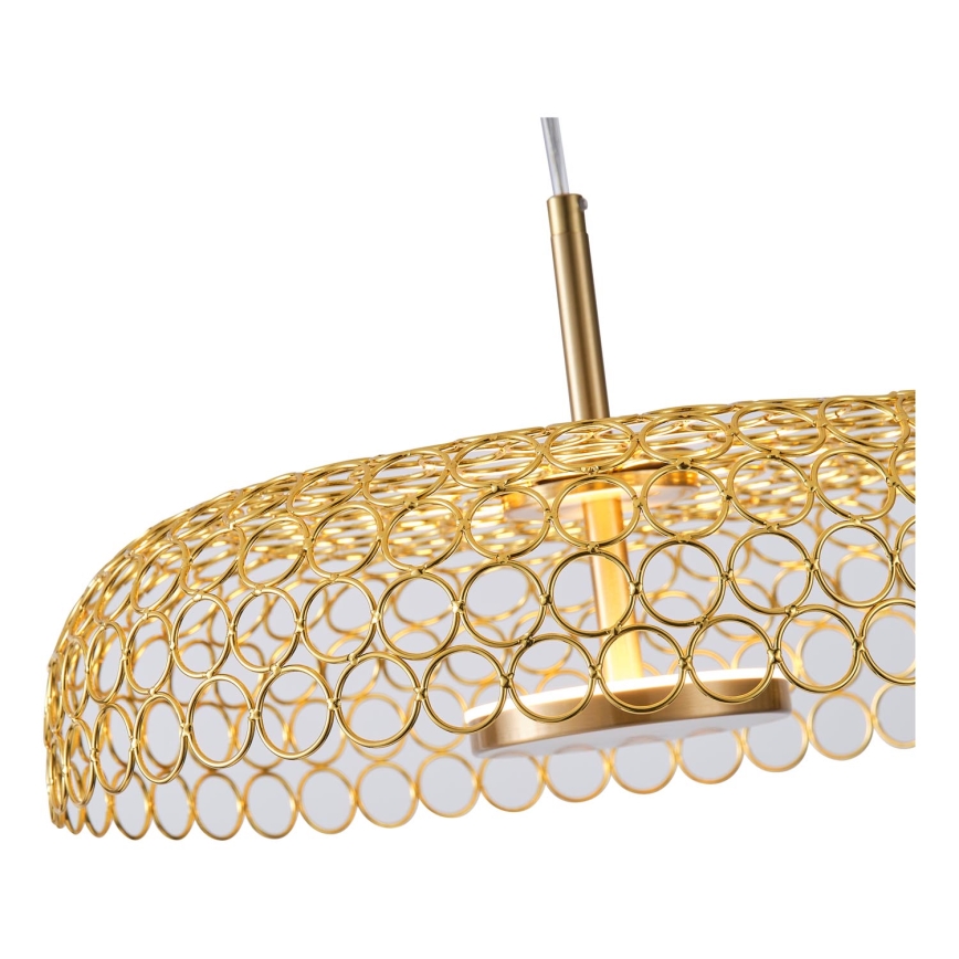 LED Lustr na lanku PERFORATO LED/10W/230V 3000K zlatá pr. 35 cm