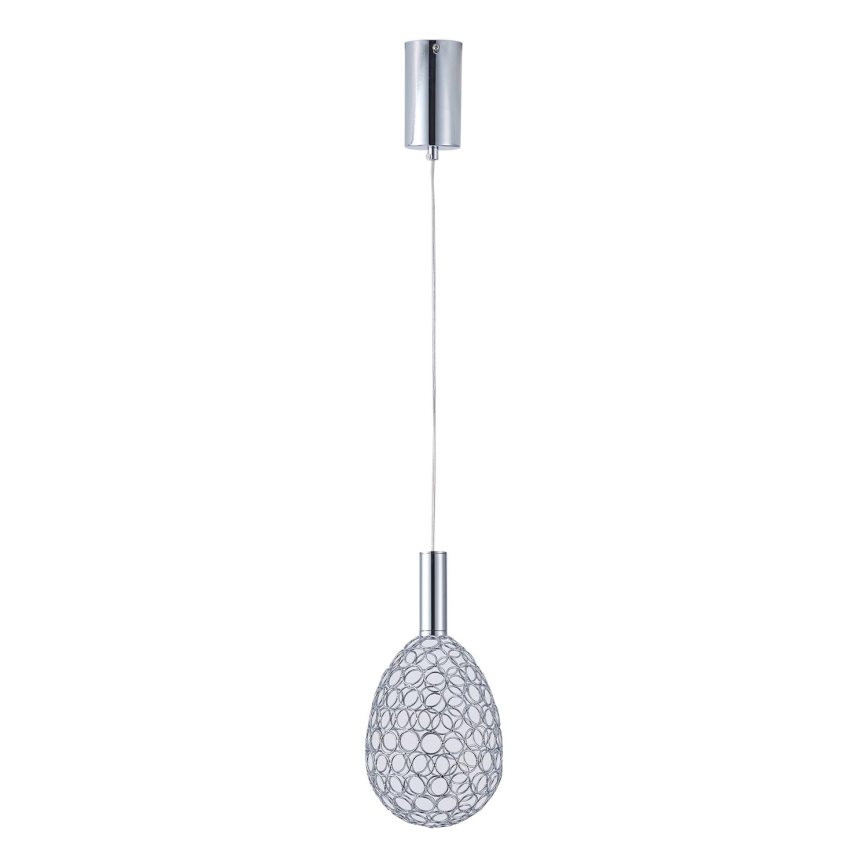 LED Lustr na lanku PERFORATO LED/6,3W/230V 3000K lesklý chrom pr. 14 cm