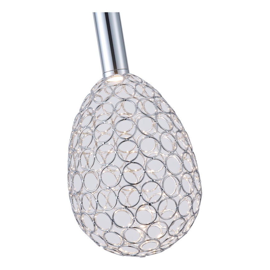 LED Lustr na lanku PERFORATO LED/6,3W/230V 3000K lesklý chrom pr. 14 cm