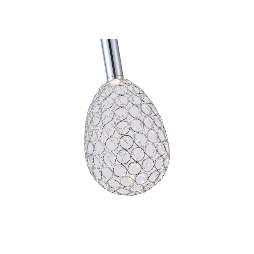 LED Lustr na lanku PERFORATO LED/6,3W/230V 3000K lesklý chrom pr. 14 cm
